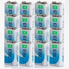 EBL 9V Alkaline Battery 6LR61 9 Volt Batteries Ultra Long Lasting Leak Proof Lot