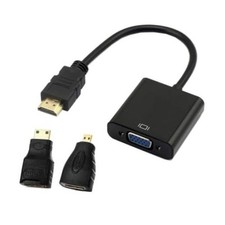 HDMI to VGA Adapter, Gold-Plated HDMI Male to VGA Micro/Mini/HDMI to VGA