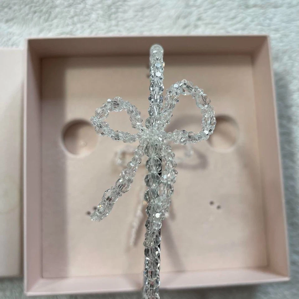 Beaded headband Simone Rocha xH&M clear beaded hairband hair accessory Used JPN - Image 3 of 3