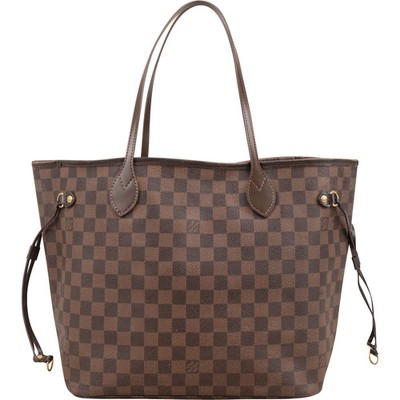 Louis Vuitton Monogram Damier Ebene Neverfull MM Shoulder Bag Tasche