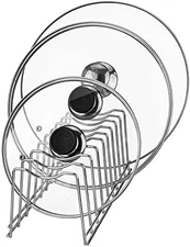 Stainless steel pot lid holder organizer rack for pans boards and bakeware