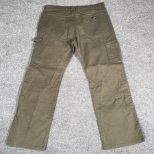 Dickies Carpenter Pants 38x30 Olive Green Canvas Utility Workwear Trousers