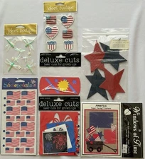 New 7 Packs Vtg Jolee's Boutique Stickopotamus 4th of July Patriotic Stickers