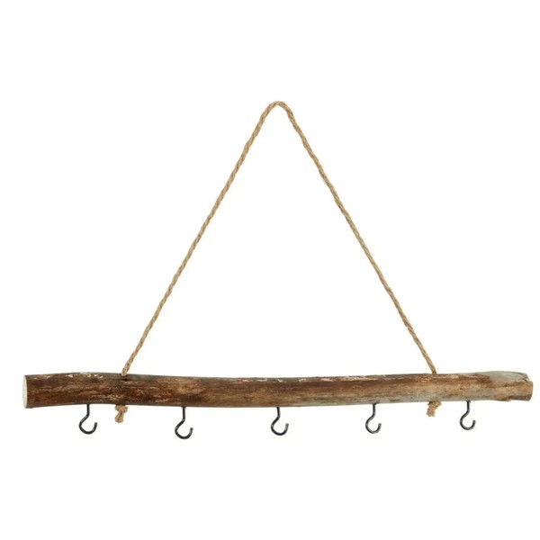 Dekozweig Holz 5 Haken FensterhäNger Braun Natur Deko Landhaus Ast Dekoast 50 Cm-image