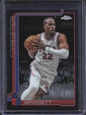 2025-26 Topps Chrome Oshae Brissett #20 Black Refractor /10 76ers