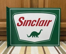 Sinclair Gas Oil Flange Sign Dino Garage Parts Tools Vintage Style Wall Decor