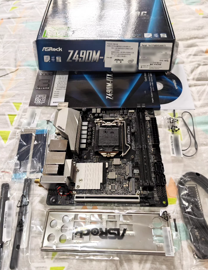 ASRock Z490M-ITX/ac LGA 1200 Intel Z490 SATA 6Gb/s Mini ITX Intel