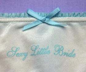 Victoria's Secret Sexy Little Things Sexy Little Bride Satin Panties - Size L