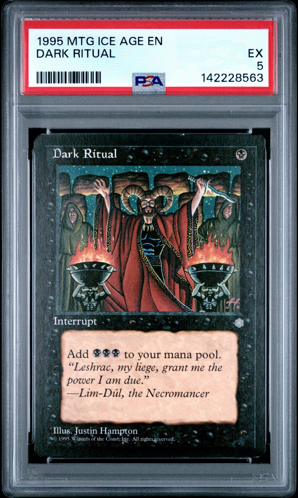 1995 MAGIC: THE GATHERING ICE AGE DARK RITUAL PSA 5