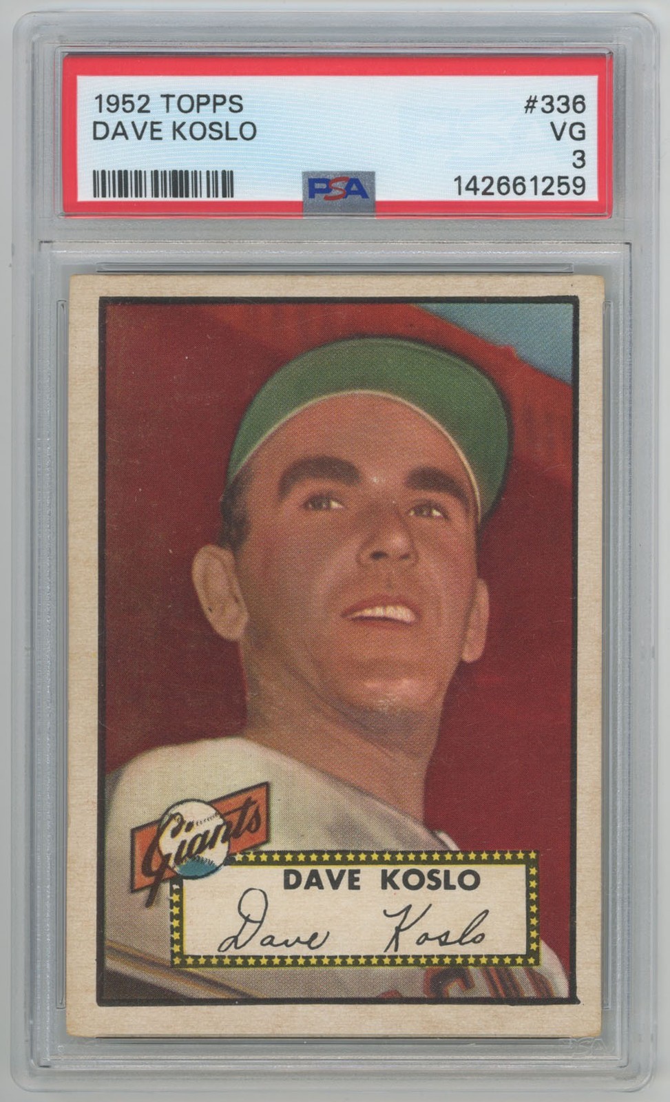 1952 Topps 336 Koslo PSA 3 734156