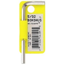 Bondhus 16212 - 1/4" BriteGuard Finish Hex L-Wrench - Short Tagged/Barcoded