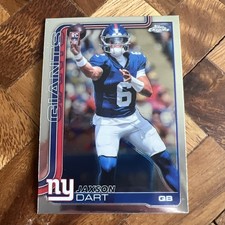 2025 Topps Chrome Football Jackson Dart Rookie #306 Base Giants RC