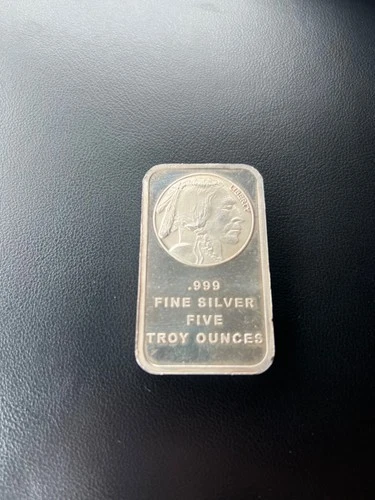 5 oz. Silver Bar - Buffalo Design - 999 Fine FIVE TROY OUNCE BAR