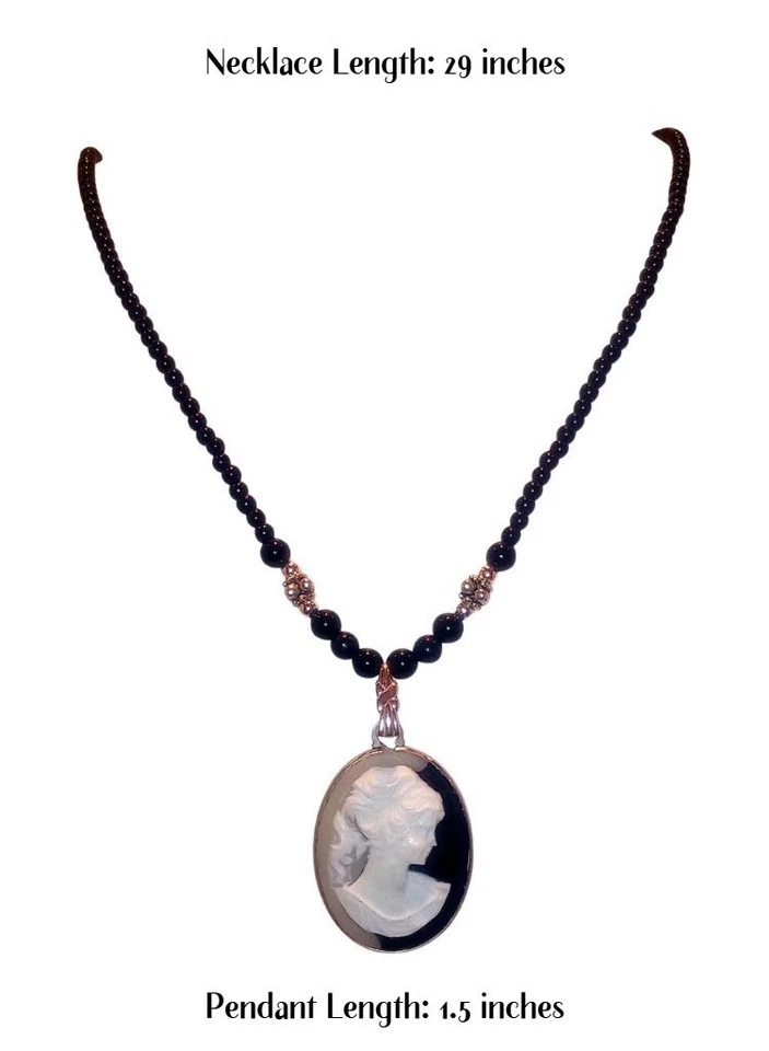 Collar Colgante Camafeo Vintage - Collar Joyería Antigua Camafeo Vintage Foto 4 de 4