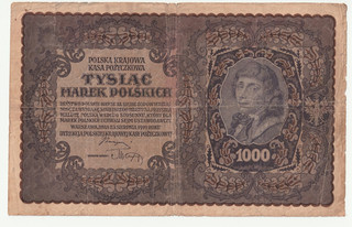 1000 Marek Polskich 1919 Polen.