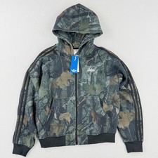 Adidas Camo Full Zip Hoodie Sweatshirt Size S Mens Woodland Camo JY2775