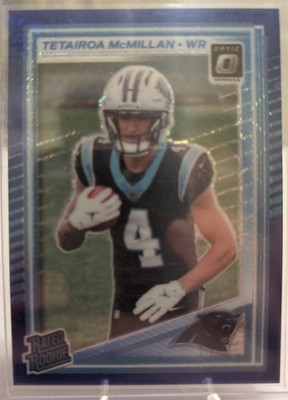 2025 Panini Donruss Optic Rated Rookie Tetairoa McMillan #209 (RC) /55 Blue Mojo