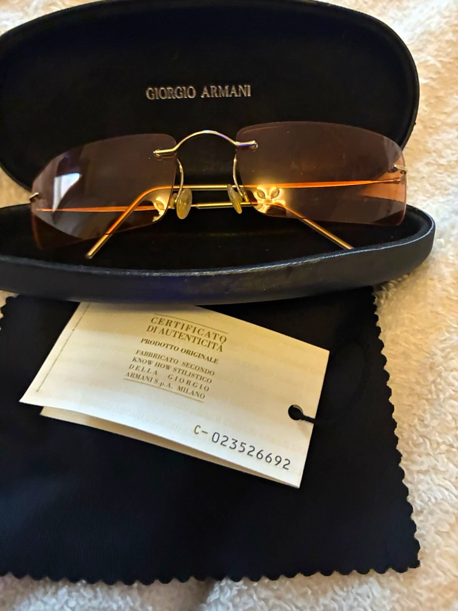 Giorgio Armani Rimless Sunglasses for Men for sale | eBay