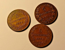 LOTTO: N. 3 MONETE DA 5 CENTESIMI, 1894