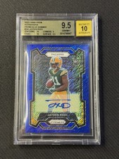 2023 Panini Prizm Jayden Reed Blue Shimmer Auto /25 BGS 9.5 Auto 10 #334 