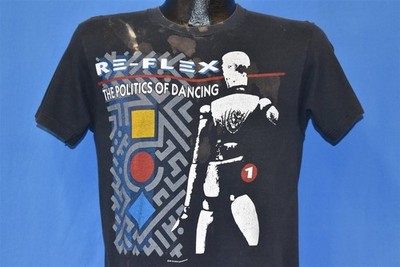 vtg 80s RE-FLEX POLITICS OF DANCING WORLD TOUR 1989 NEW WAVE CONCERT t-shirt S