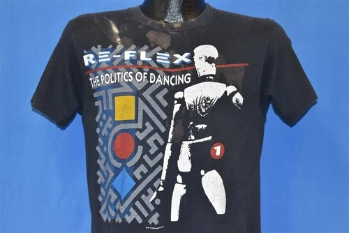 80s RE-FLEX POLITICS OF DANCING WORLD TOUR NEW WAVE 1980s vintage concert t-shirt, vintage, single stitch, B+ condition