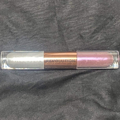 Revolution Shimmer Liquid Lip Gloss, Double-Ended, White & Pink Shades