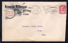 CANADA Ottawa 1900 McDonald Seeds ILLUSTRATED Advertising Cover