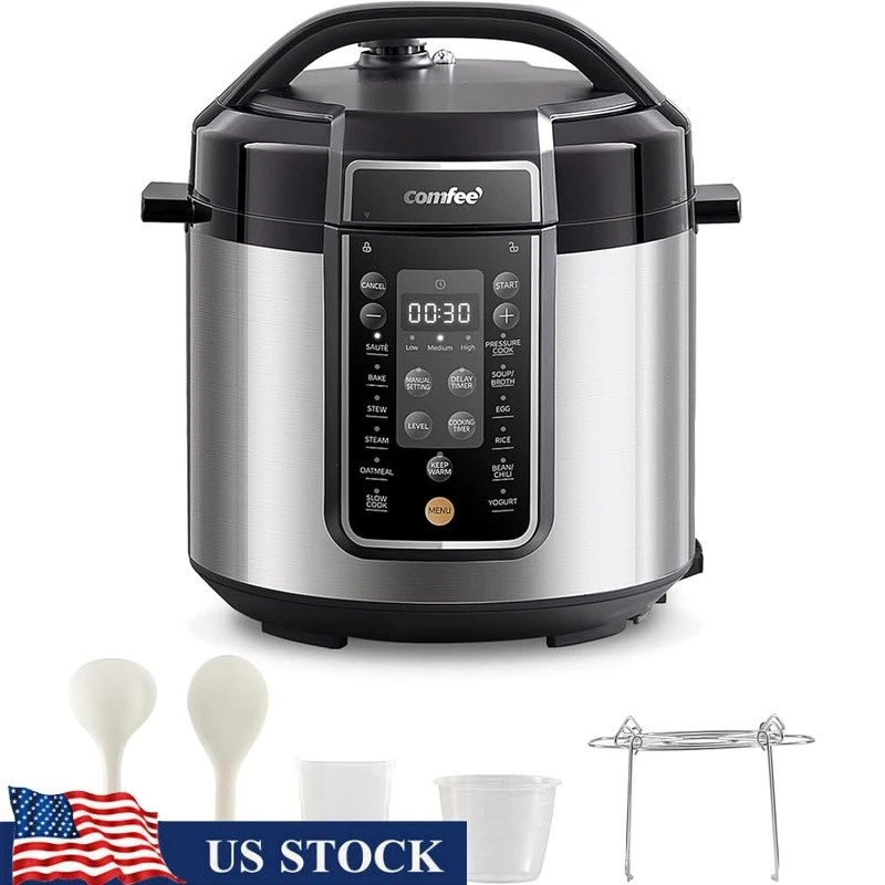 Programmable Pressure Cooker 6Qt Non-Stick 13 Presets Healthy Cooking Tools New