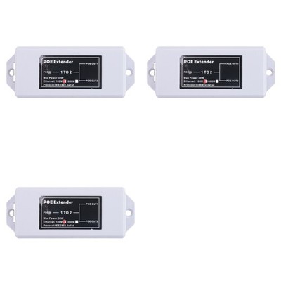 3X 1 Bis 2 Port POE Extender 100Mbps IEEE 802.3Af/ Standard 48V für NVR IP 8414