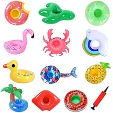 Drink Floaties 13 Pack Pool Drink Floats Inflatable Drink Holder Floating Drink