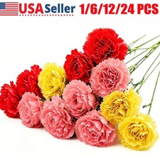 Lot Silk Carnation Artificial Flowers Realistic Bouquet Plants Home Garden Decor