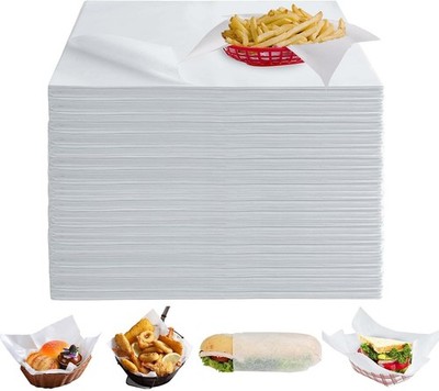 Deli Paper Sheets 500 PCS 12x12 Inch Grease Proof Sandwich Wrap Basket