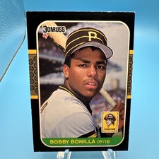 1987 Donruss Bobby Bonilla Pittsburgh Pirates #558 Rookie Baseball Card. rookie card picture
