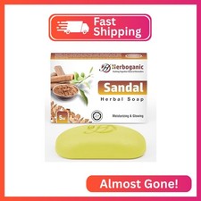 HERBOGANIC Sandal Herbal Soap Pack of 1 of 5oz soap Bar Natural Soap Bar Re