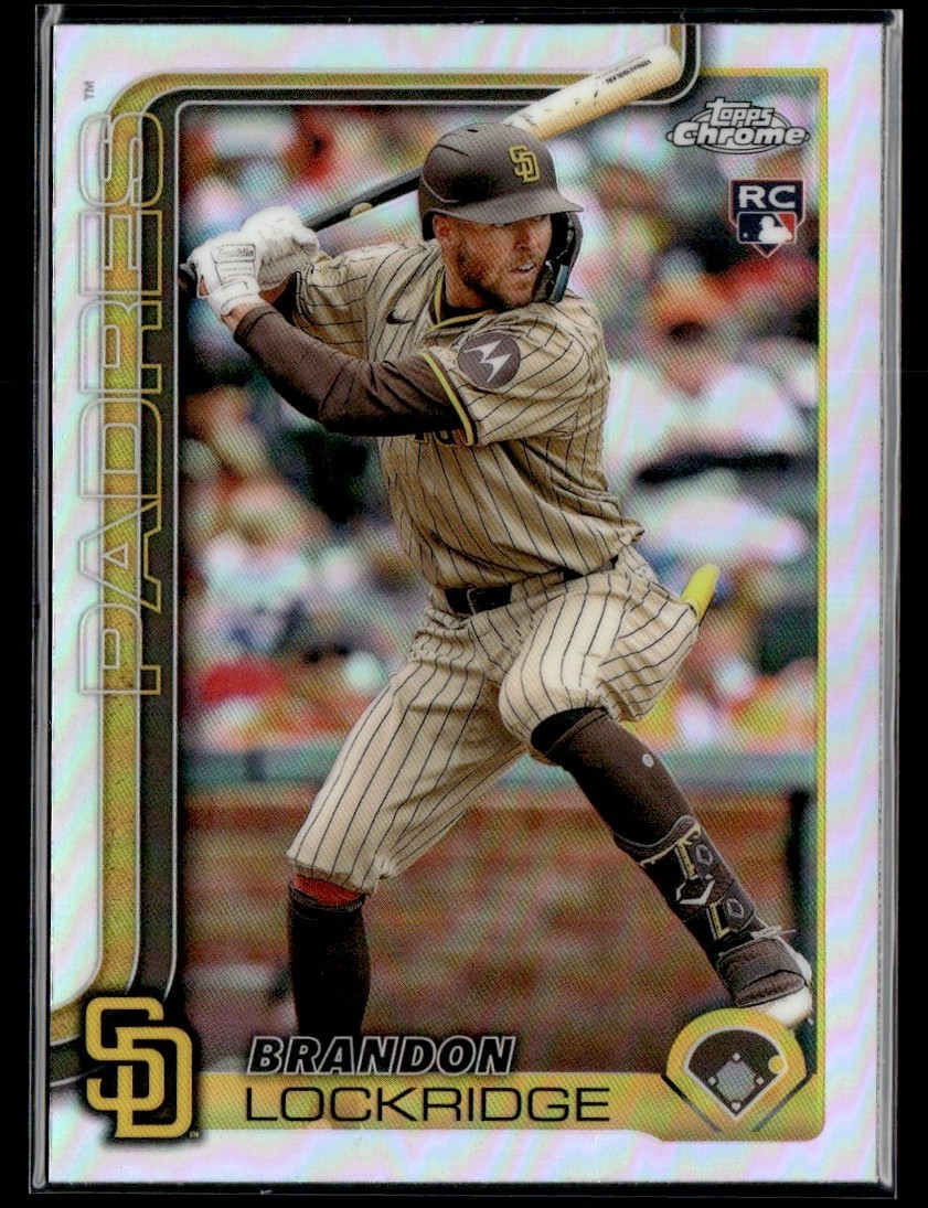 2025 Topps Chrome Refractor Brandon Lockridge RC San Diego Padres #106