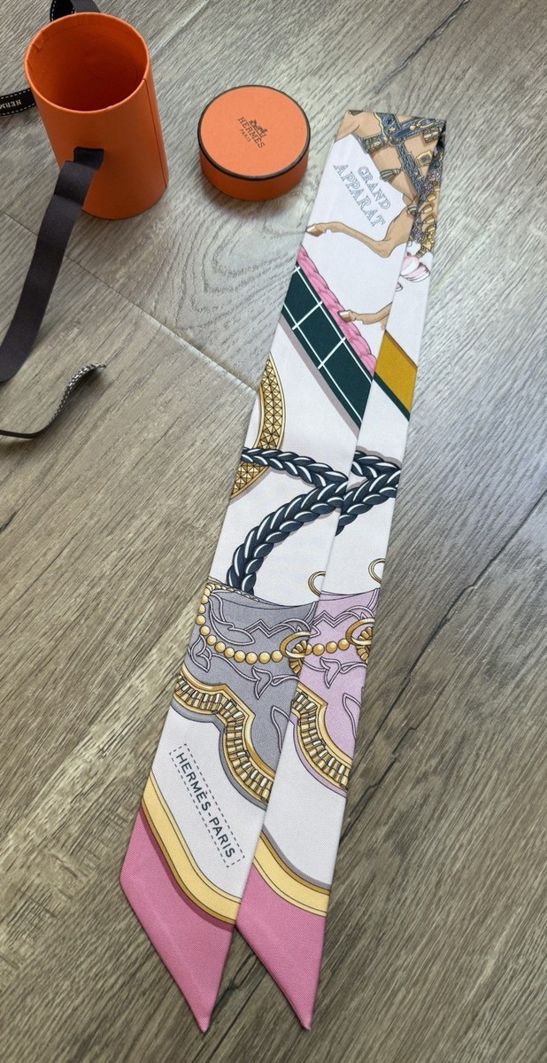 NEW Hermes Grand Apparat Twilly - Pink Rose Nacre / Gold