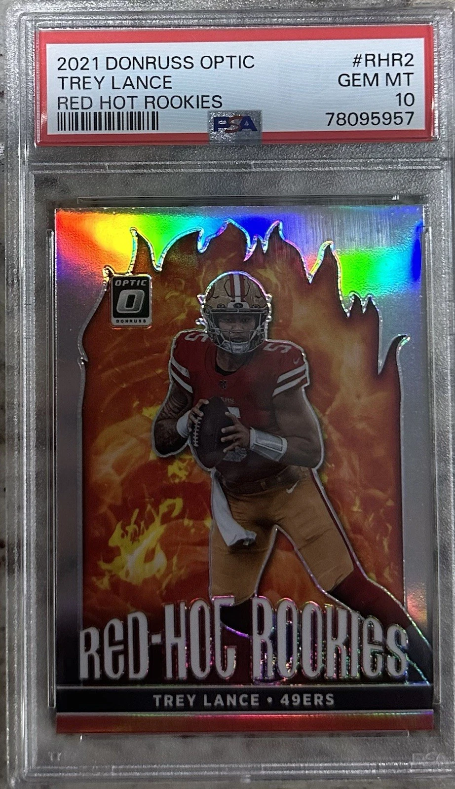 Trey Lance Panini Donruss Optic Red Hot Rookies #RHR2 Base