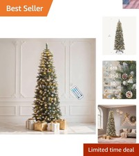 Kingswood Fir 6ft Pre-lit Christmas Tree with Remote - Lightweight  Durable