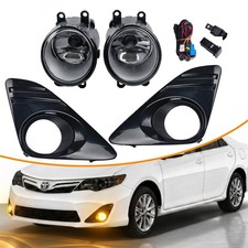 Fog Lights Assembly For 2012 13 14 Toyota Camry Chrome Housing Clear Lens Switch Fog Lights Assembly For 2012 13 14 Toyota Camry Chrome Housing Clear Lens Switch