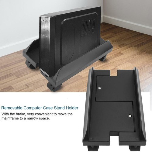 PC Case desktop CPU Stand computer tower Rolling Wheels Width Adjustable