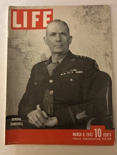 Life Magazine March 8, 1943, General Somervell, Puerto Rico, Martha Raye,
