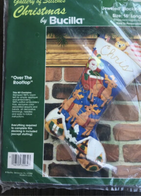 Bucilla Gallery of Stitches Christmas. Over the Rooftop Kit #32264.