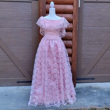 Pink gown for ball, prom, pageant, bridesmaid - custom made, size Small