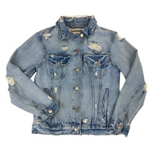Garage Coupe Boyfriend Fit Distressed Denim Jean Trucker Jacket Womens P / S