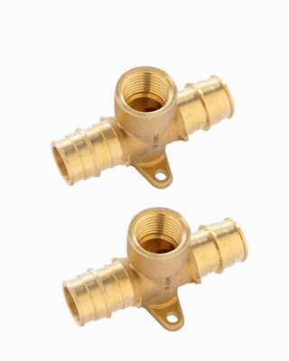 EFIELD 2 PC Expansion Fitting  3/4''Pex x3/4''PEX X 1/2'' Female NPT Drop-ear Tee
