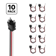 United Pacific 3 Wire Pigtail with 3 Prong Straight Plug – 12” Lead – Pack of 10