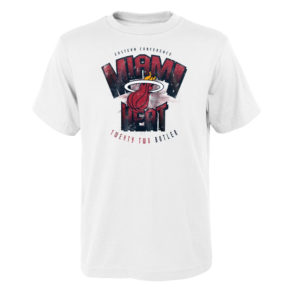 NBA T-Shirt Miami Heat Jimmy Butler Big Arch Logo weiß Shirt - Bild 1 von 1