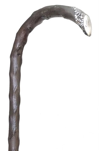 Vintage Antique 1800’ Sterling Silver Shoe Nose Knobby Walking Stick Cane Old - 第 2/12 張圖片