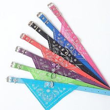 Dog Adjustable Collar Puppy Cat Scarf Bandana Neckerchief Paisley Pattern